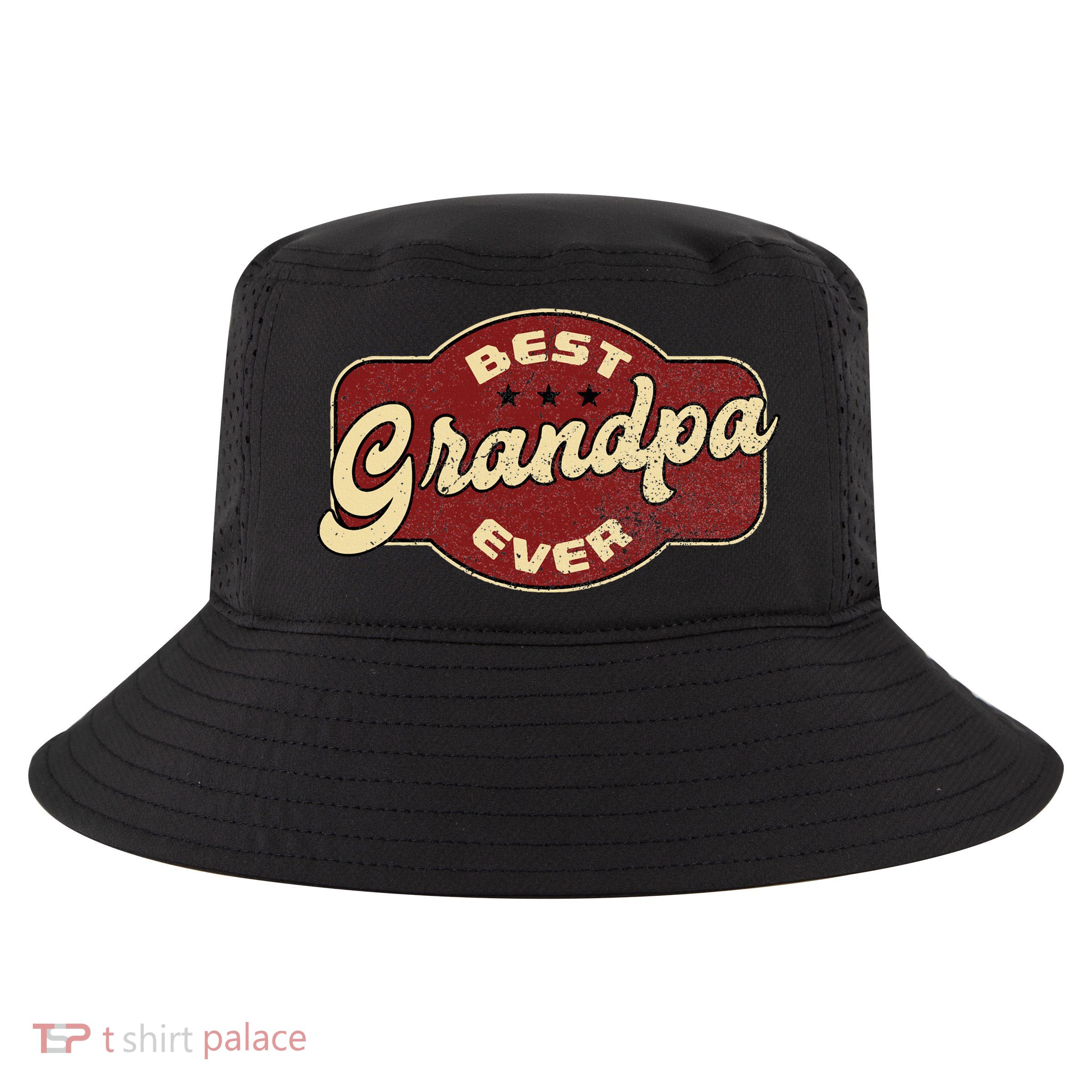 Vintage Best Grandpa Ever  Cool Comfort Performance Bucket Hat
