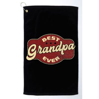 Vintage Best Grandpa Ever  Golf Towel