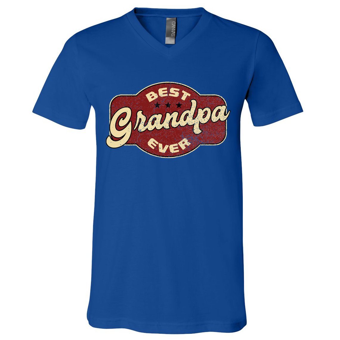 Vintage Best Grandpa Ever  V-Neck T-Shirt
