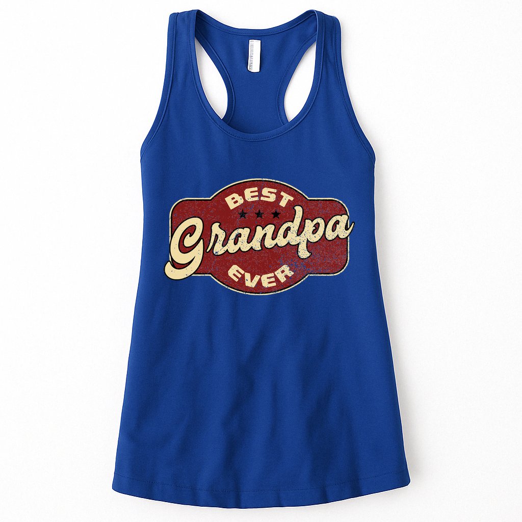 Vintage Best Grandpa Ever  Womens Tank Top