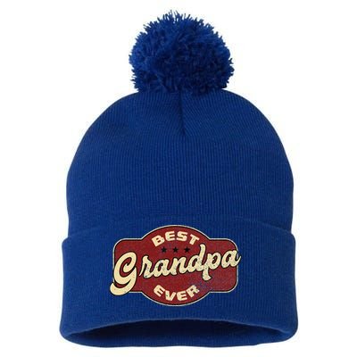 Vintage Best Grandpa Ever  Pom Pom 12in Knit Beanie