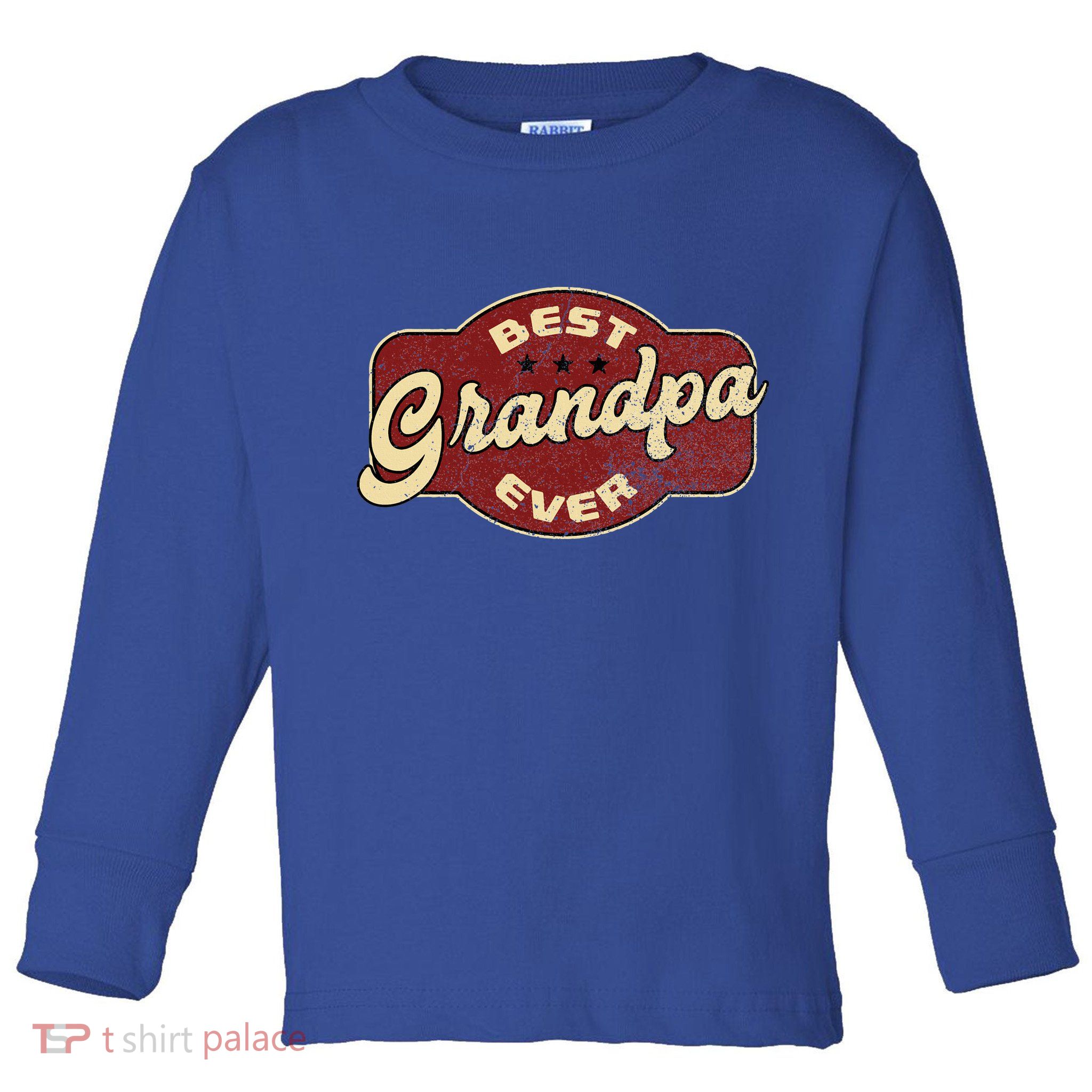 Vintage Best Grandpa Ever  Toddler Long Sleeve Shirt