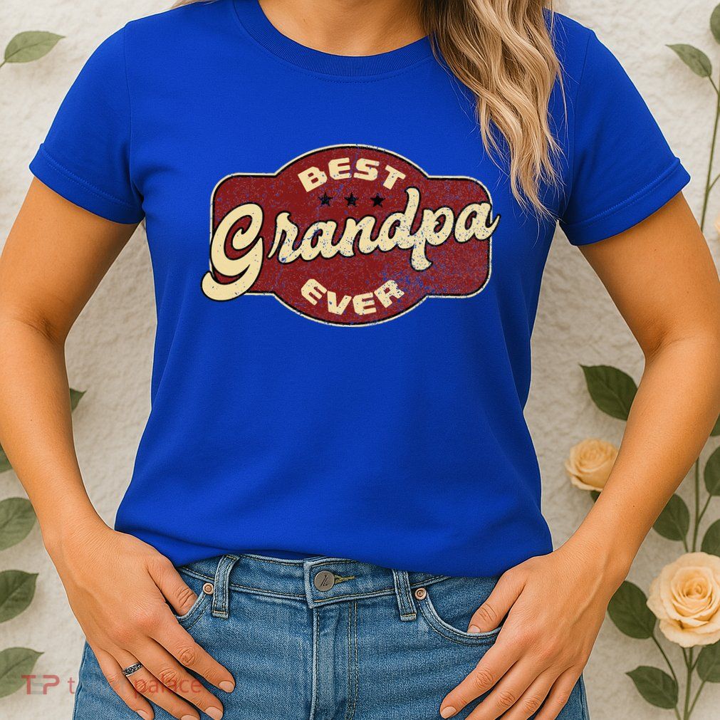 Vintage Best Grandpa Ever  Womens T-Shirt