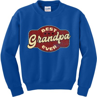 Vintage Best Grandpa Ever  Kids Sweatshirt