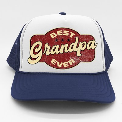 Vintage Best Grandpa Ever  Trucker Hat