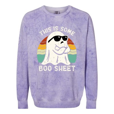 Vintage Boo Ghost Costume This Is Some Boo Sheet Funny Halloween Gift Colorblast Crewneck Sweatshirt