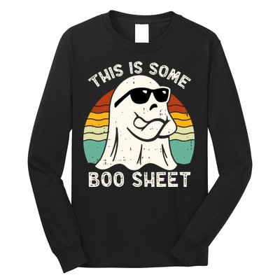 Vintage Boo Ghost Costume This Is Some Boo Sheet Funny Halloween Gift Long Sleeve Shirt