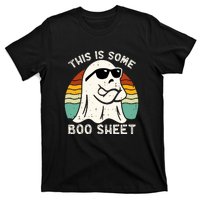 Vintage Boo Ghost Costume This Is Some Boo Sheet Funny Halloween Gift T-Shirt