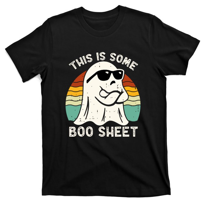 Vintage Boo Ghost Costume This Is Some Boo Sheet Funny Halloween Gift T-Shirt