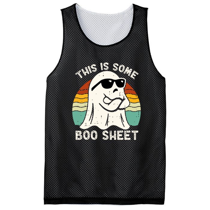 Vintage Boo Ghost Costume This Is Some Boo Sheet Funny Halloween Gift Mesh Reversible Basketball Jersey Tank