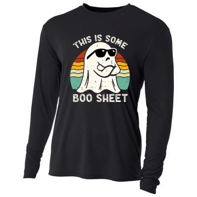 Vintage Boo Ghost Costume This Is Some Boo Sheet Funny Halloween Gift Cooling Performance Long Sleeve Crew