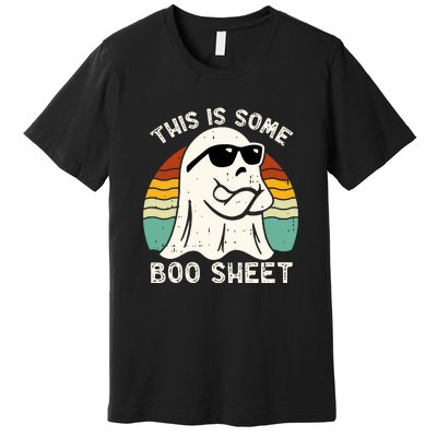 Vintage Boo Ghost Costume This Is Some Boo Sheet Funny Halloween Gift Premium T-Shirt