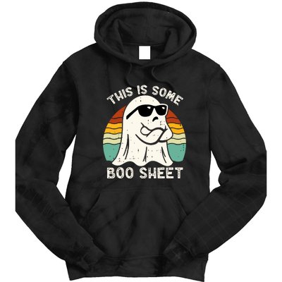 Vintage Boo Ghost Costume This Is Some Boo Sheet Funny Halloween Gift Tie Dye Hoodie