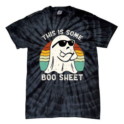 Vintage Boo Ghost Costume This Is Some Boo Sheet Funny Halloween Gift Tie-Dye T-Shirt