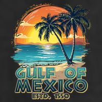 Vintage Beach Gulf Of Mexico Estd 1550 Trucker Hat