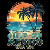 Vintage Beach Gulf Of Mexico Estd 1550 Visor