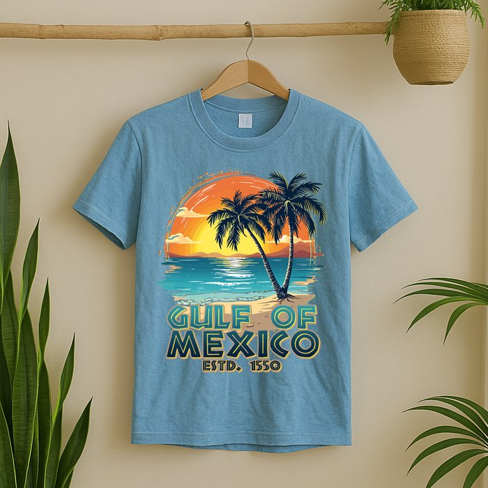 Vintage Beach Gulf Of Mexico Estd 1550 T-Shirt