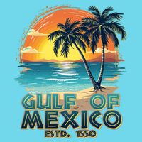 Vintage Beach Gulf Of Mexico Estd 1550 T-Shirt