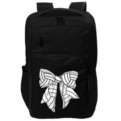Volleyball Bow Game Day Coquette Front And Back Print Funny Gift Impact Tech Backpack
