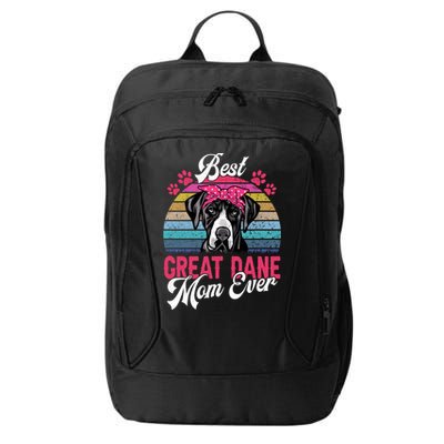 Vintage Best Great Dane Mom Ever Funny Gift City Backpack