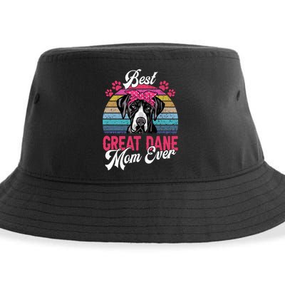 Vintage Best Great Dane Mom Ever Funny Gift Sustainable Bucket Hat