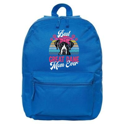 Vintage Best Great Dane Mom Ever Funny Gift 16 in Basic Backpack