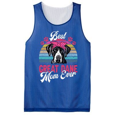 Vintage Best Great Dane Mom Ever Funny Gift Mesh Reversible Basketball Jersey Tank