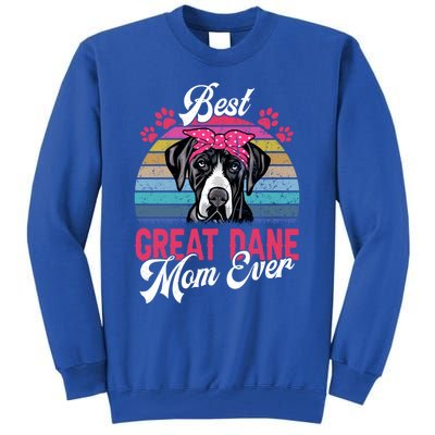 Vintage Best Great Dane Mom Ever Funny Gift Tall Sweatshirt