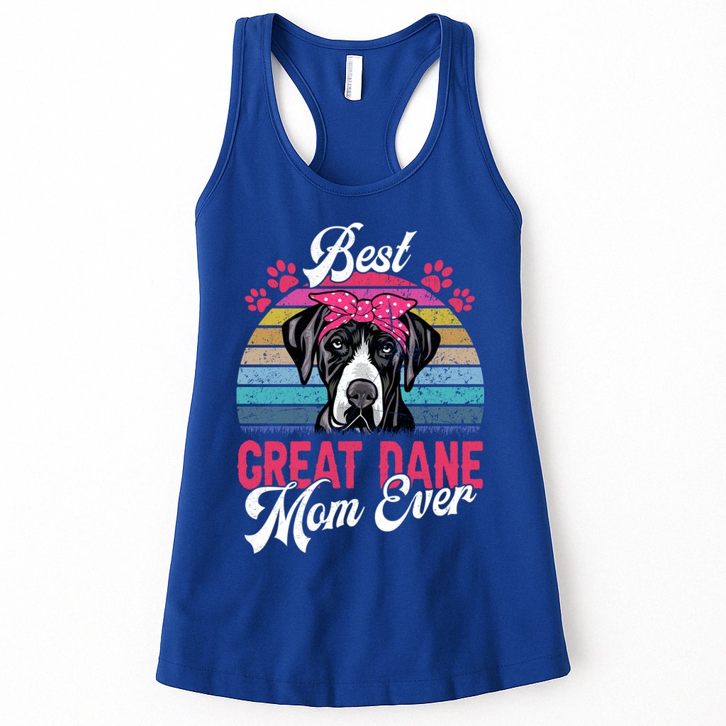 Vintage Best Great Dane Mom Ever Funny Gift Womens Tank Top