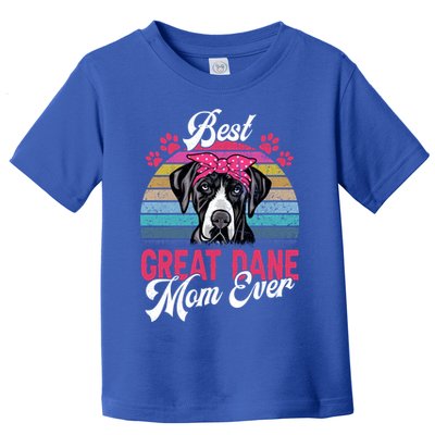 Vintage Best Great Dane Mom Ever Funny Gift Toddler T-Shirt