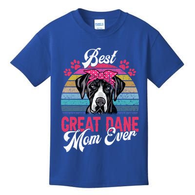 Vintage Best Great Dane Mom Ever Funny Gift Kids T-Shirt
