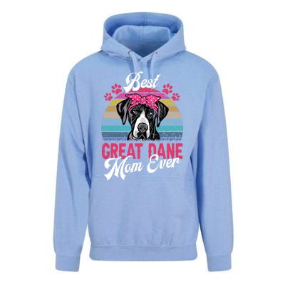 Vintage Best Great Dane Mom Ever Funny Gift Unisex Surf Hoodie