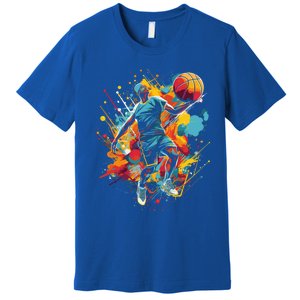 Vibrant Basketball Gift Graphic Game Day Gift Gift Premium T-Shirt