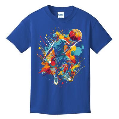 Vibrant Basketball Gift Graphic Game Day Gift Gift Kids T-Shirt