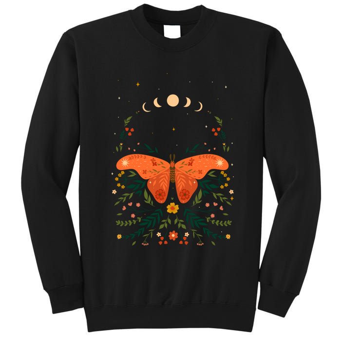 Vintage Boho Garden Moon Moth Sweatshirt