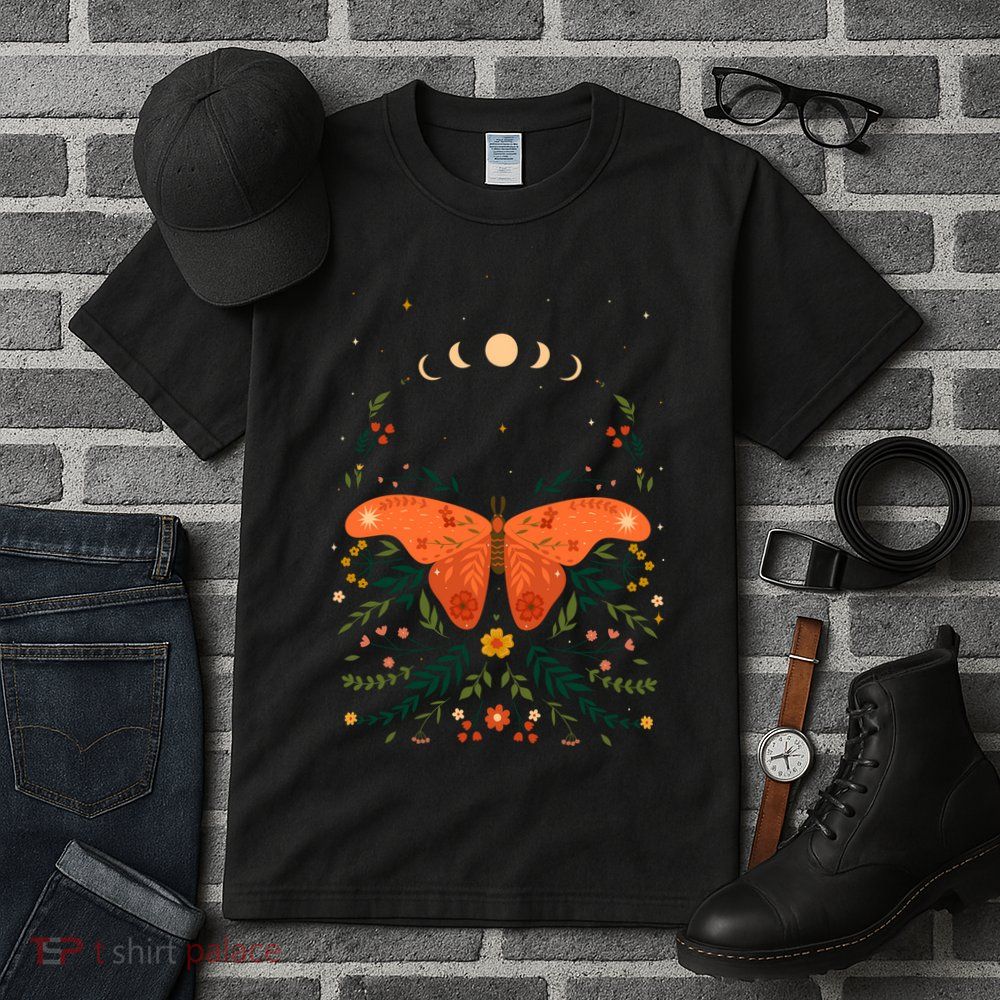 Vintage Boho Garden Moon Moth Tall T-Shirt