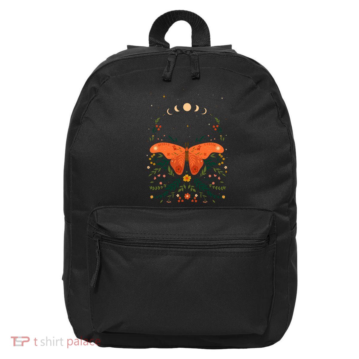 Vintage Boho Garden Moon Moth 16 in Basic Backpack
