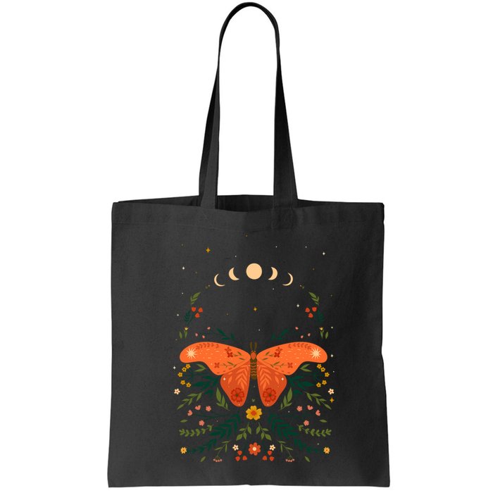 Vintage Boho Garden Moon Moth Bag