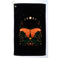 Vintage Boho Garden Moon Moth Golf Towel