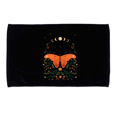 Vintage Boho Garden Moon Moth Microfiber Hand Towel