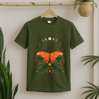 Vintage Boho Garden Moon Moth T-Shirt