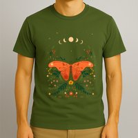 Vintage Boho Garden Moon Moth T-Shirt