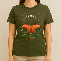 Vintage Boho Garden Moon Moth T-Shirt