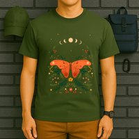 Vintage Boho Garden Moon Moth T-Shirt