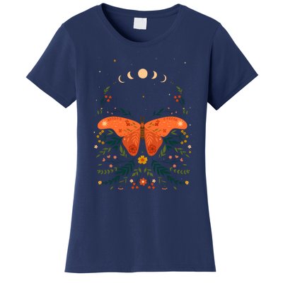 Vintage Boho Garden Moon Moth Women's T-Shirt