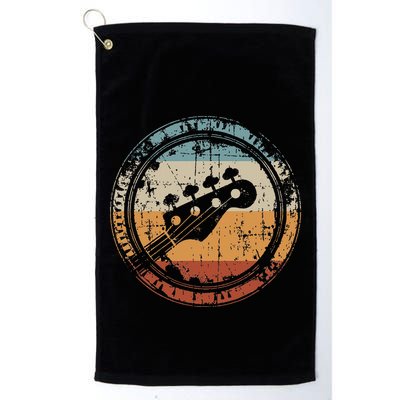 Vintage Bass Guitar Headstock for Bassist and Bass Player Golf Towel