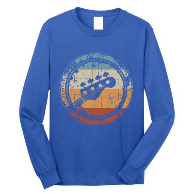Vintage Bass Guitar Headstock for Bassist and Bass Player Long Sleeve Shirt