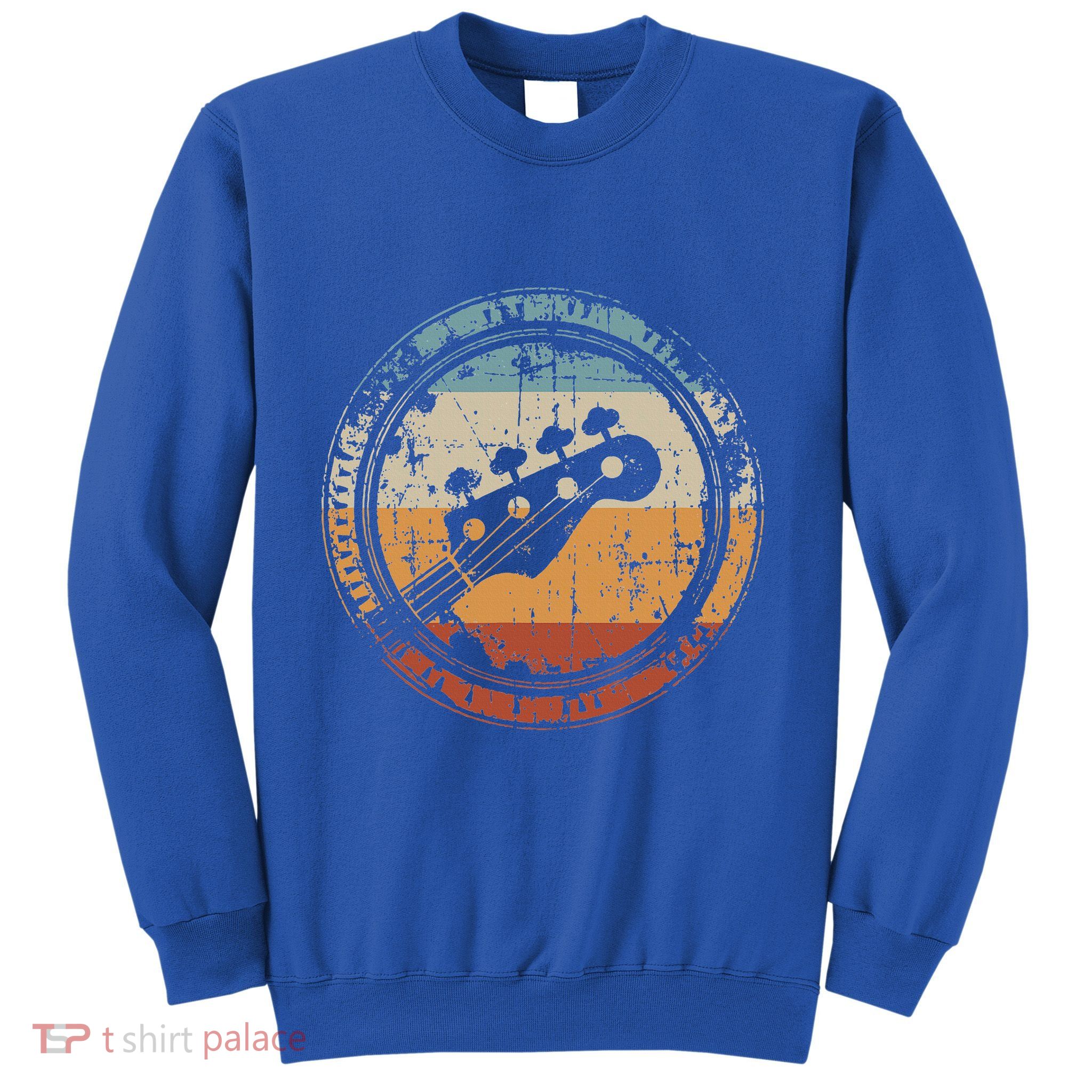 Vintage Bass Guitar Headstock for Bassist and Bass Player Sweatshirt