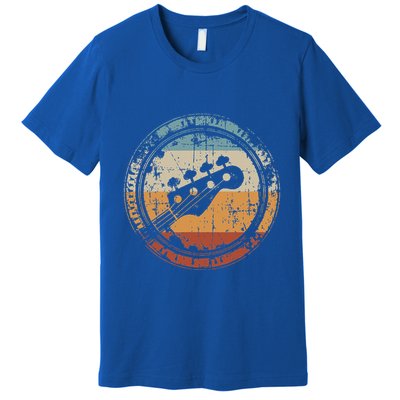 Vintage Bass Guitar Headstock for Bassist and Bass Player Premium T-Shirt