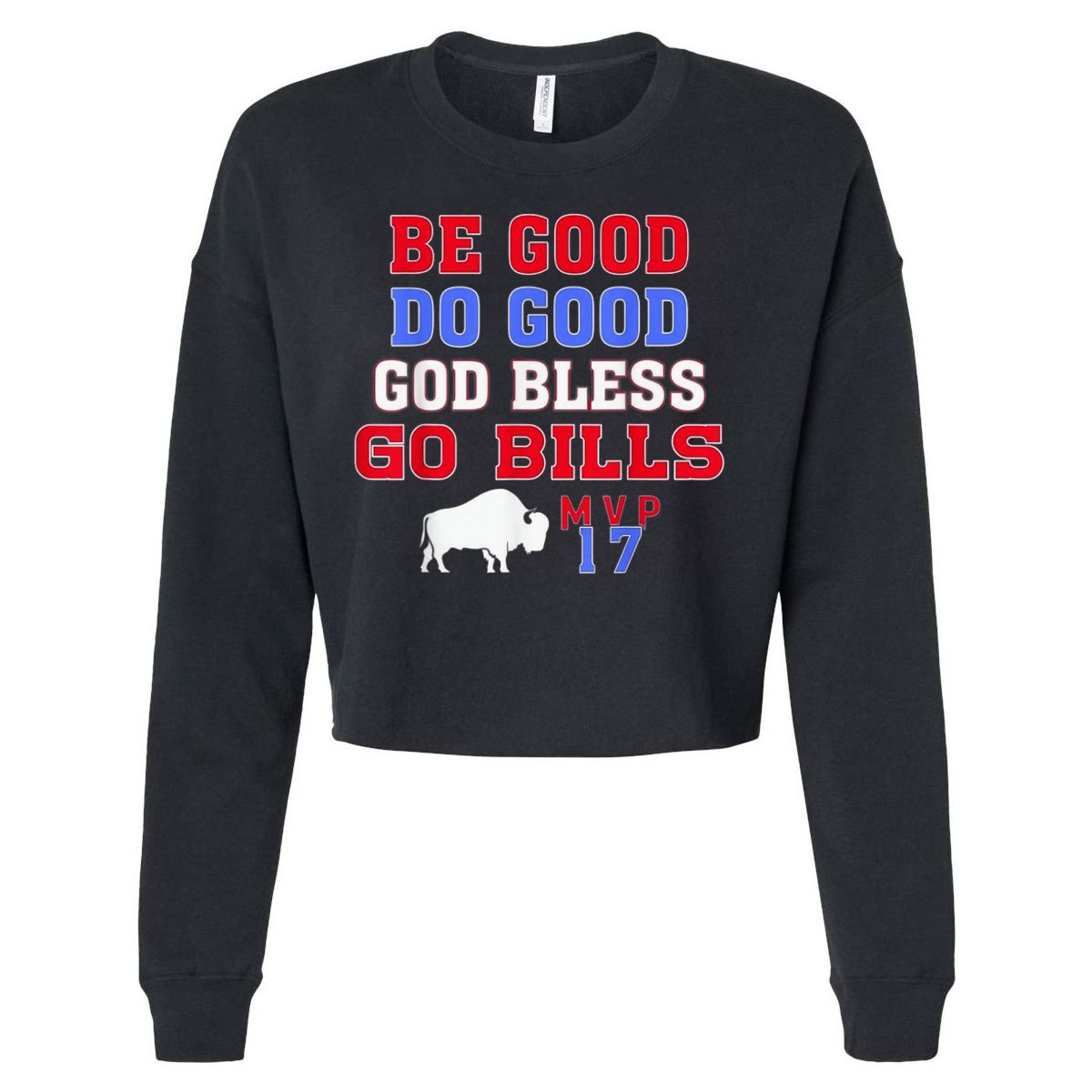 Vintage Be Good Do Good God Bless Go Bill Cropped Pullover Crew